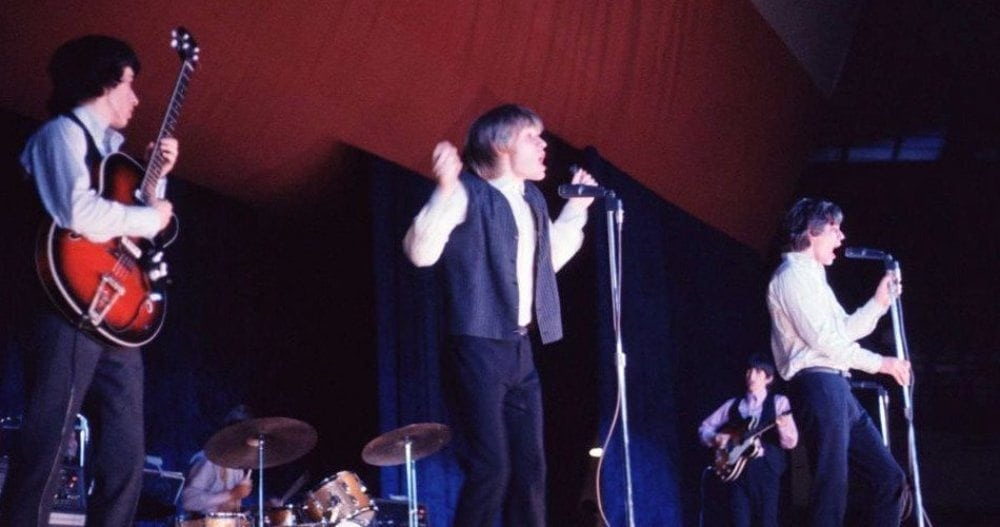 A rare photo of the Rolling Stones at Teen Fair, June 6, 1964, their second U.S. performance.
Photo, Bob Bonis Archives