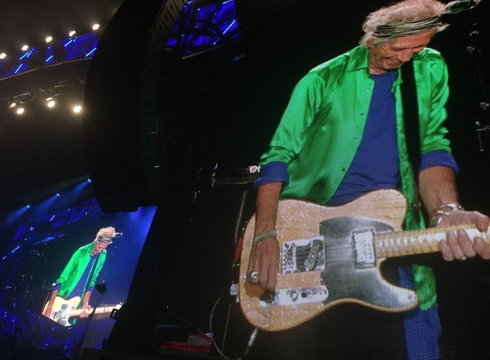 “Except for a quick puff of Ronnie Wood’s cigarette, I didn’t see Keith smoke all evening. What’s up with that?”