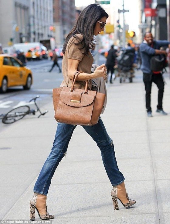 Take an Office Style Lesson from Amal Clooney and Her Handbags