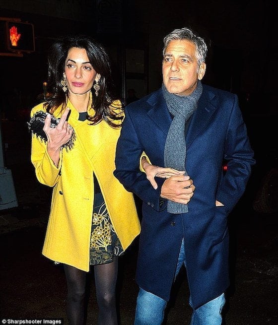 Amal Clooney in Striking Yellow Coat