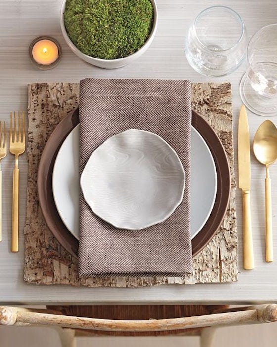 Casual rustic table setting