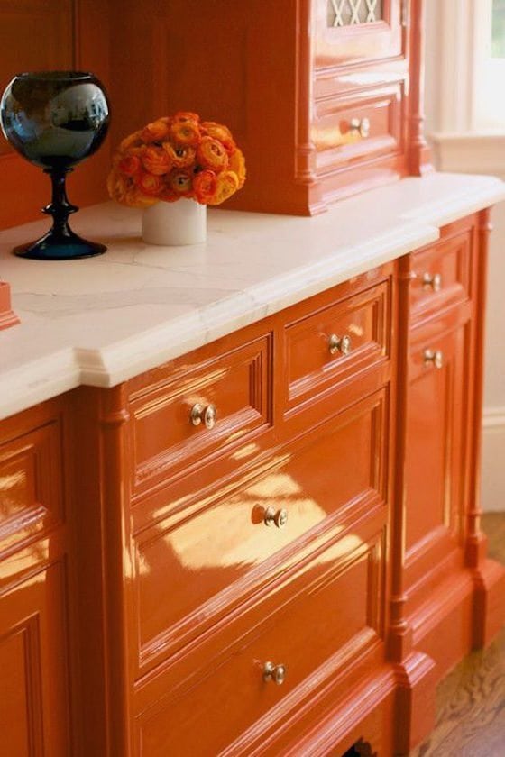 Lacquered Built In Cabinet