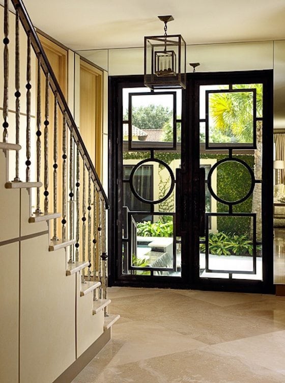 Glass Doors with Black Trim Design