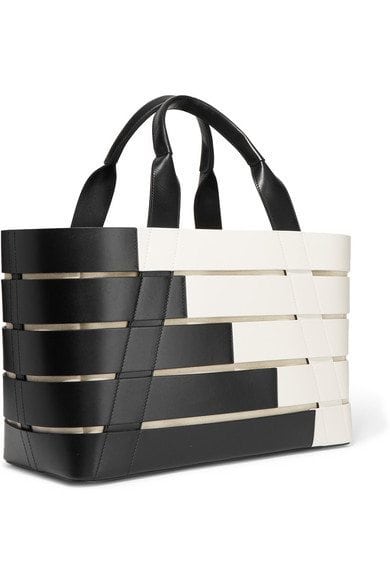 Black and White Striped Tote