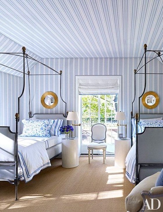 Blue and White Guest Bedroom