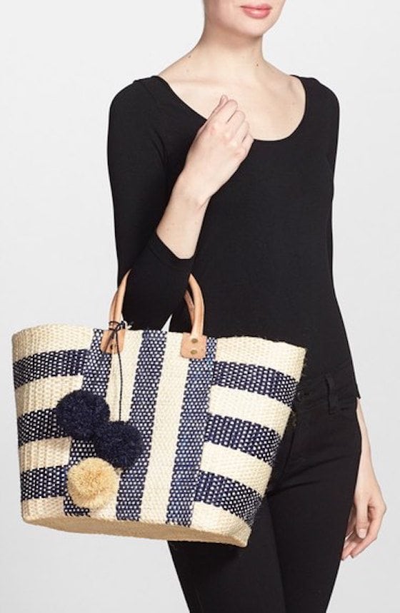 Blue and White Tote