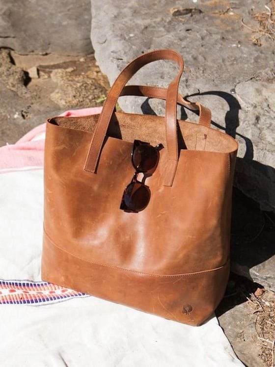 Leather Travel Tote