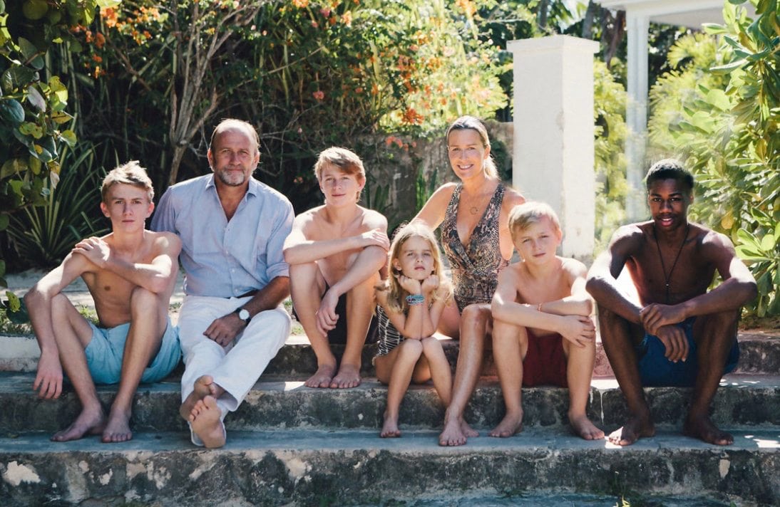 India Hicks at home in the Bahamas with her family