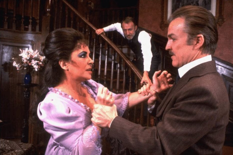Elizabeth Taylor, Tom Aldredge and Anthony Zerbe in Lillian Hellman's 'The Little Foxes.'