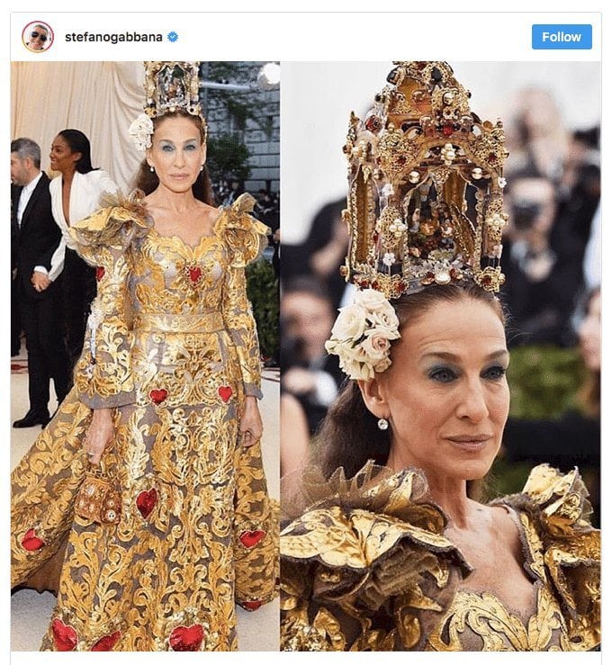PHOTOS FROM STEFANO GABBANA'S INSTAGRAM PAGE. HE WAS IN NO WAY MEAN TO SARAH JESSICA PARKER.