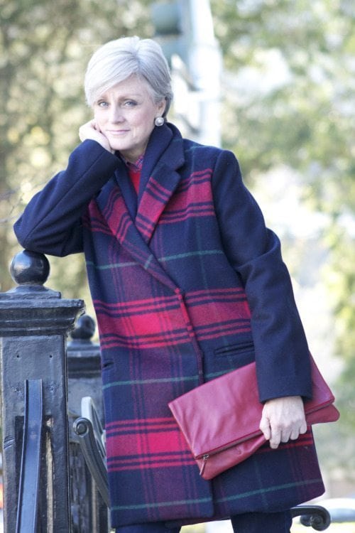 plaid overcoat